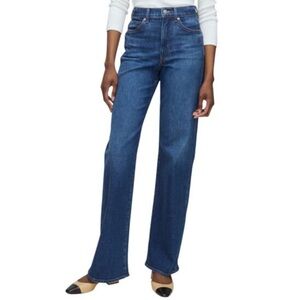 Veronica Beard Taylor Relaxed Wide Leg High Rise jeans in Bright Blue 24